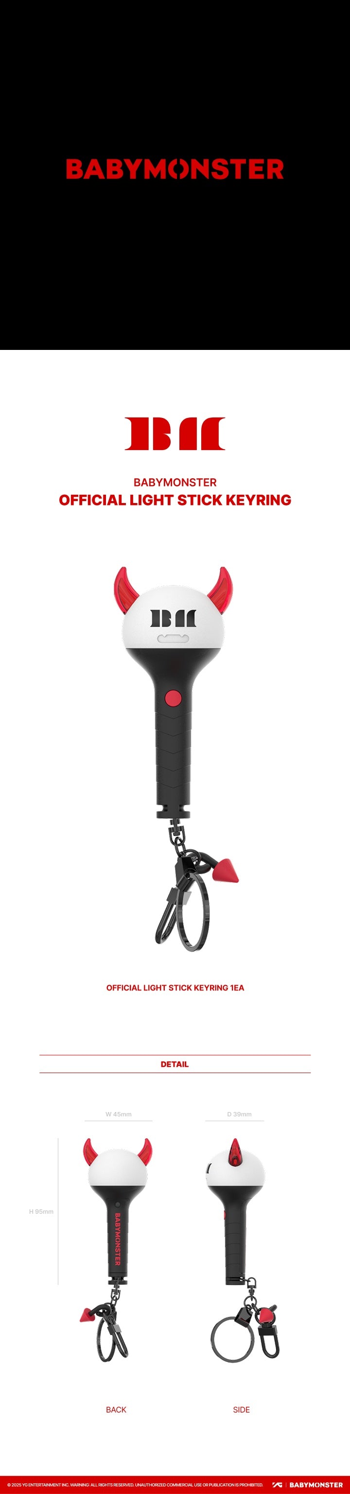 BABYMONSTER <OFFICIAL LIGHT STICK> KEYRING