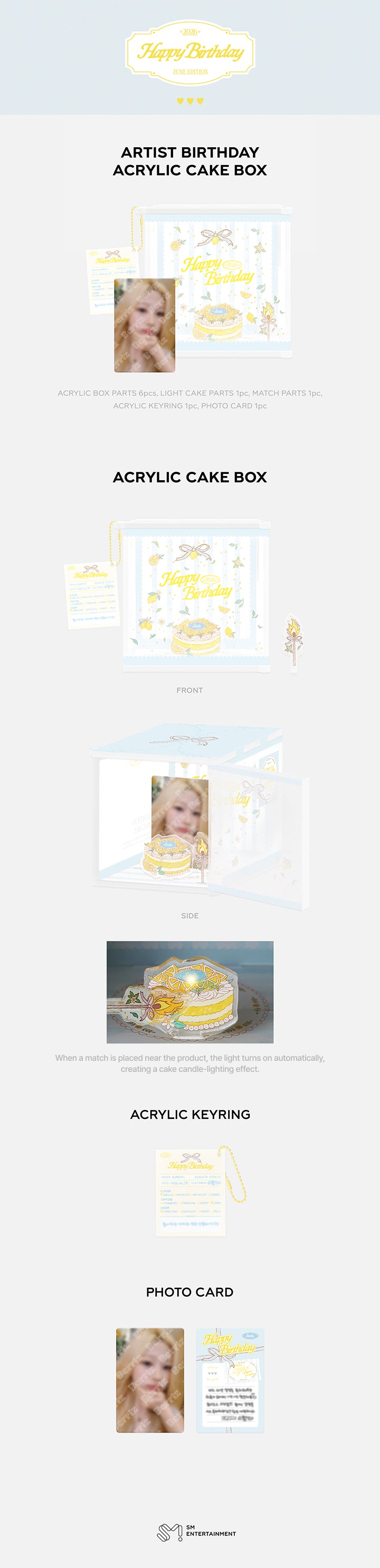 [PREORDER 19/6 CLOSED] HEARTS2HEARTS STELLA <2026 SM ARTIST BIRTHDAY> ACRYLIC CAKE BOX