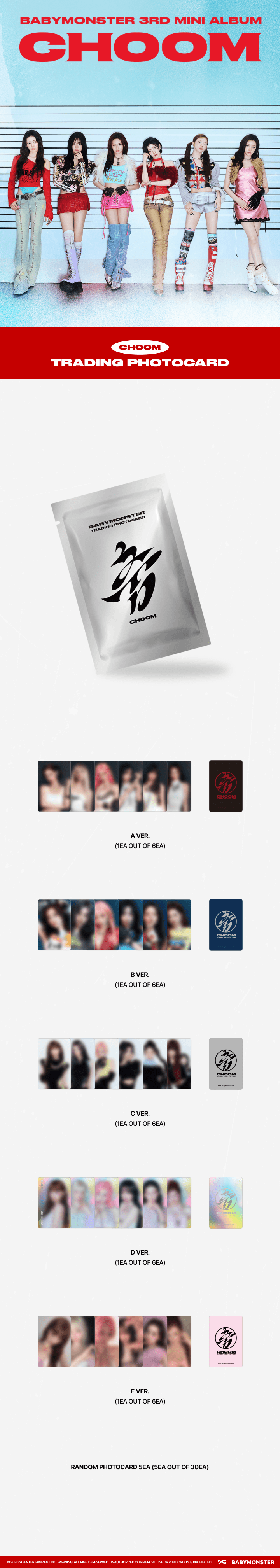 BABYMONSTER <CHOOM> OFFICIAL MERCH TRADING CARD