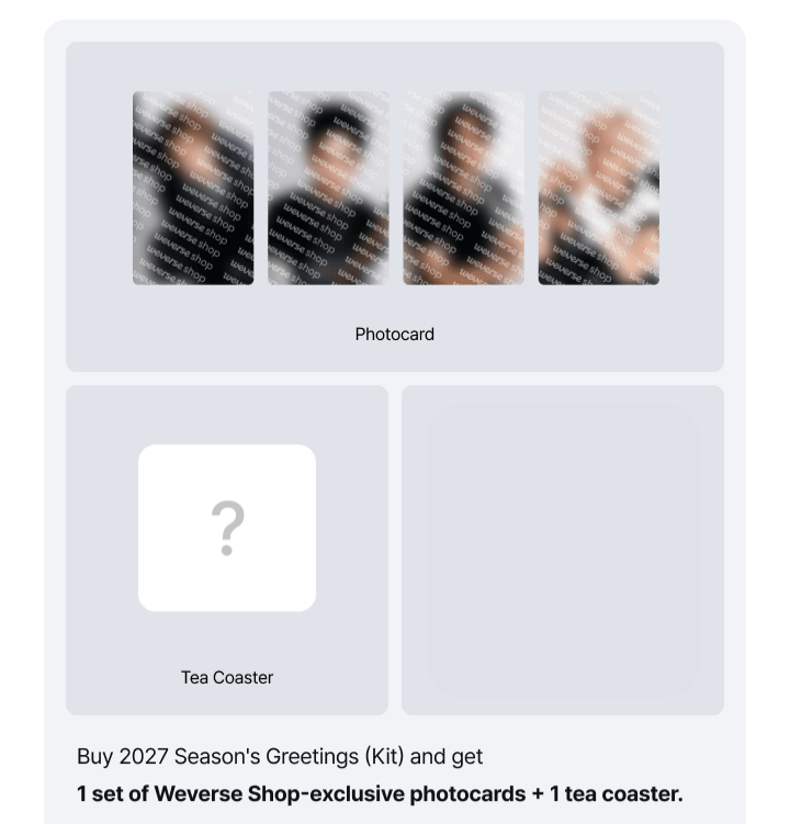 SHINee [THE AMP ROOM] 2027 SEASON’S GREETINGS WEVERSE SHOP POB