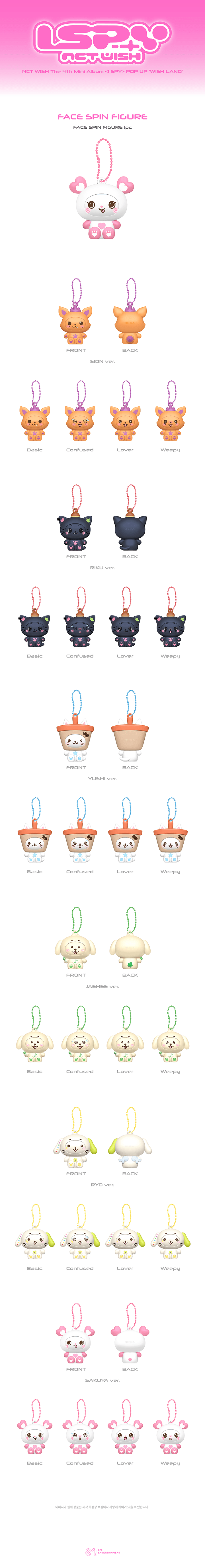 [PREORDER 31/10 CLOSED] NCT WISH [WISH LAND] OFFICIAL MERCH FACE SPIN FIGURE (19 points)