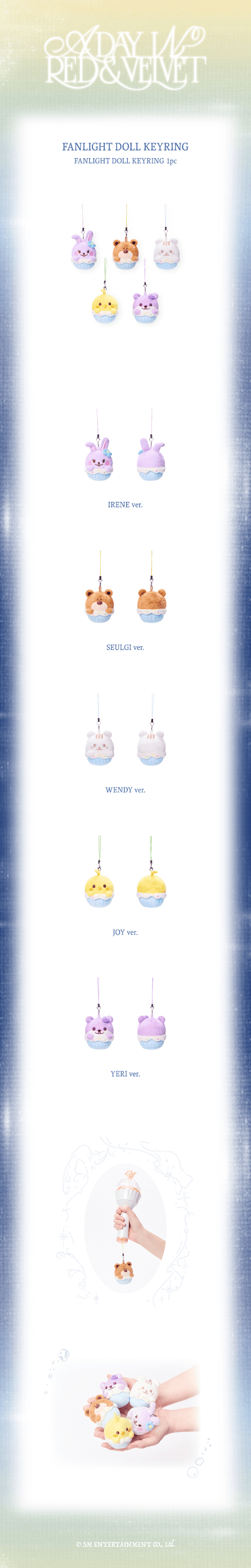 [PREORDER] RED VELVET <A Day in Red & Velvet> FAN-CON FANLIGHT DOLL KEYRING
