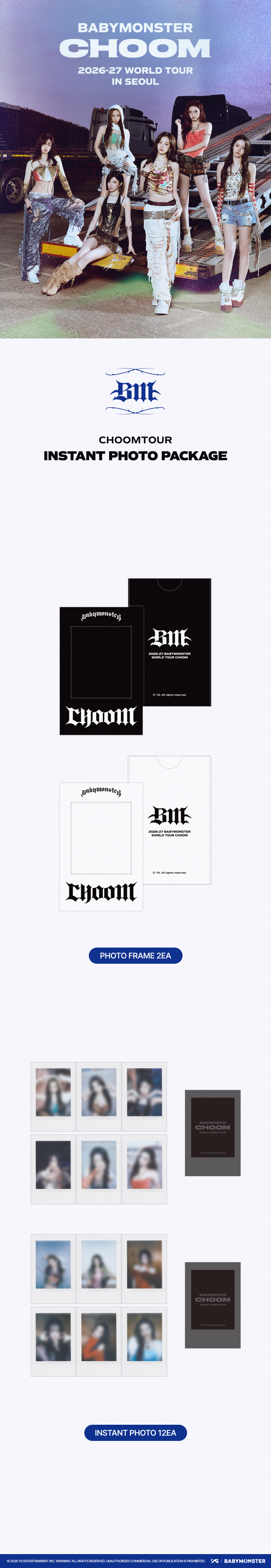 BABYMONSTER WORLD TOUR [DANCE (CHOOM)] IN SEOUL OFFICIAL MD INSTANT PHOTO PACKAGE