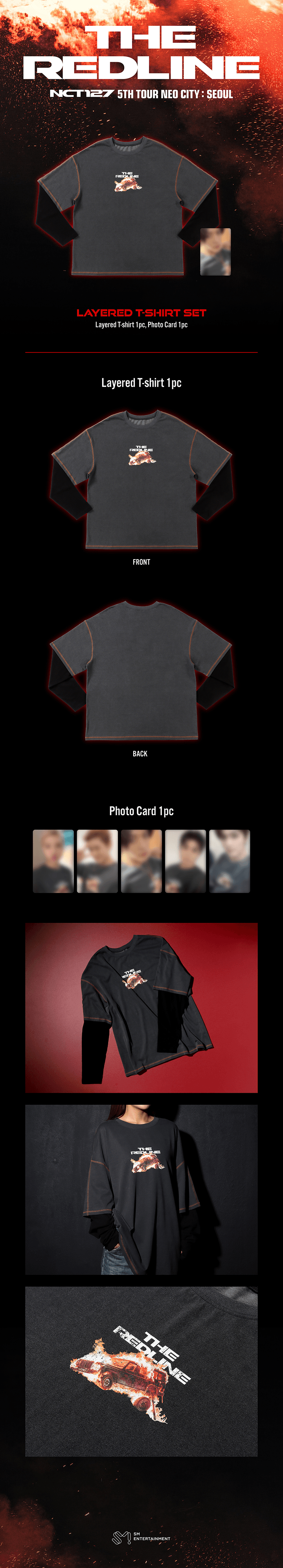 [PREORDER 21/9 CLOSED] NCT 127 [NEO CITY SEOUL: THE REDLINE] LAYERD T-SHIRT SET