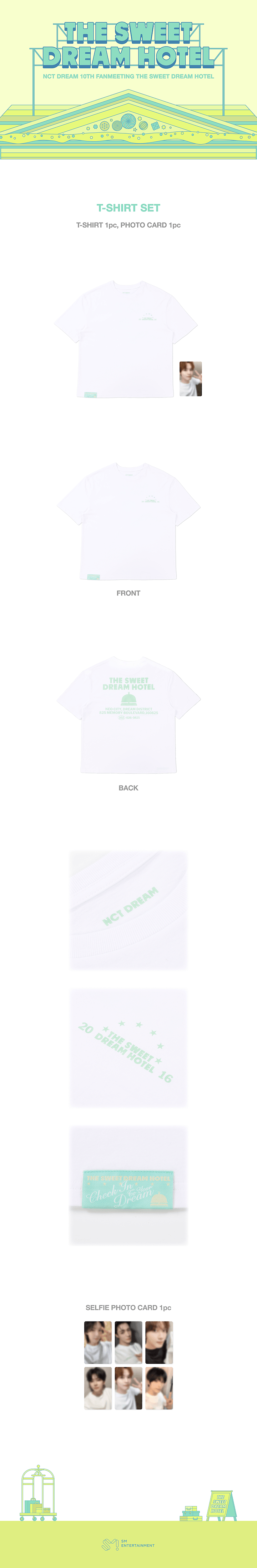 [PREORDER 26/8 CLOSED] NCT DREAM 10TH ANNIVERSARY PARTY [THE SWEET DREAM HOTEL] Official Merch T-SHIRT SET