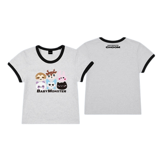 [PREORDER OFFLINE PROXY] BABYMONSTER WORLD TOUR [DANCE (CHOOM)] IN SEOUL OFFICIAL MD CHARACTER RINGER T-SHIRT