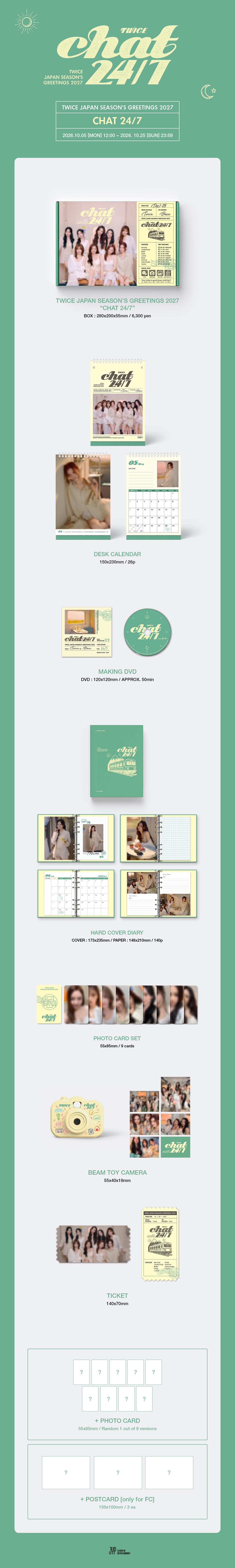 [PREORDER 24/10 CLOSED] TWICE [CHAT 24/7] 2027 JAPAN SEASON’S GREETINGS