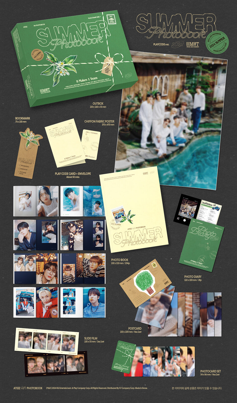 [PREORDER] ATEEZ <2024 SUMMER PHOTOBOOK> PLAYCODE VER