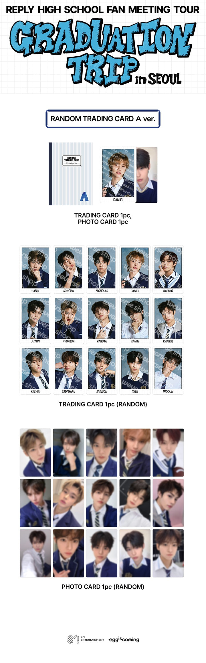 [PREORDER 4/5 CLOSE] SMTR25 <Graduation Trip in SEOUL> RANDOM TRADING CARD A ver.