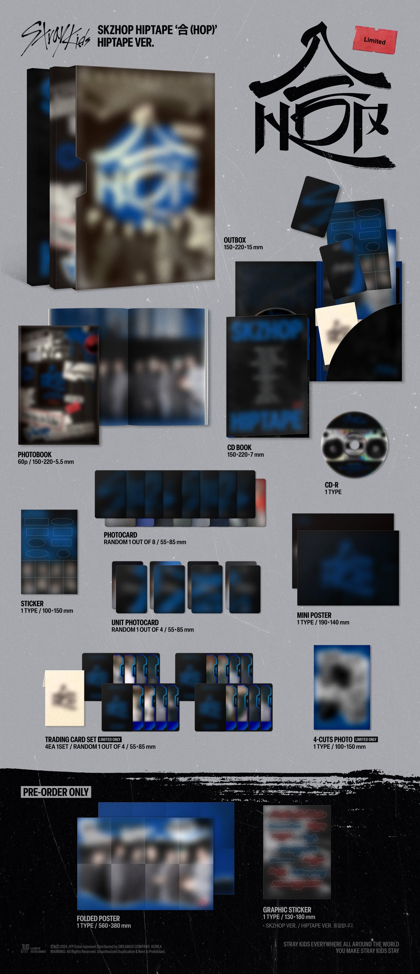 [PREORDER] STRAY KIDS <合 (HOP)> HIPTAPE VER