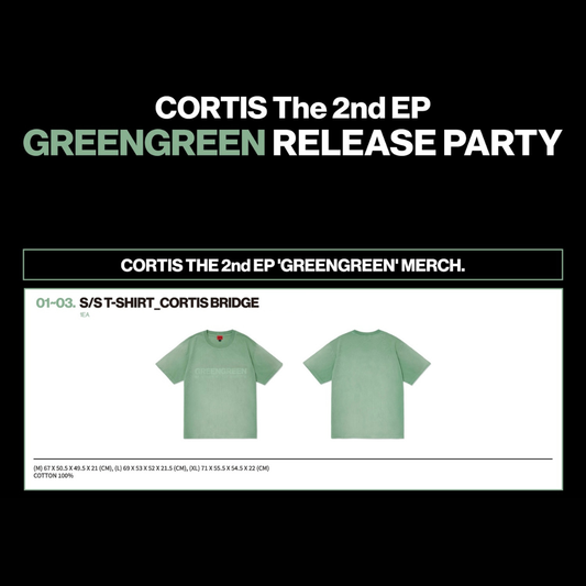[OFFLINE PROXY 8/5 CLOSE] CORTIS <GREENGREEN> POP UP MD S/ST-SHIRT_CORTIS BRIDGE (GREEN)