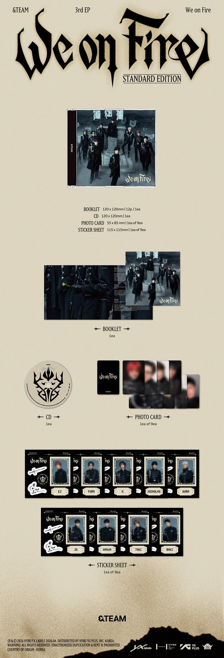 [PREORDER] &TEAM <WE ON FIRE> STANDARD EDITION
