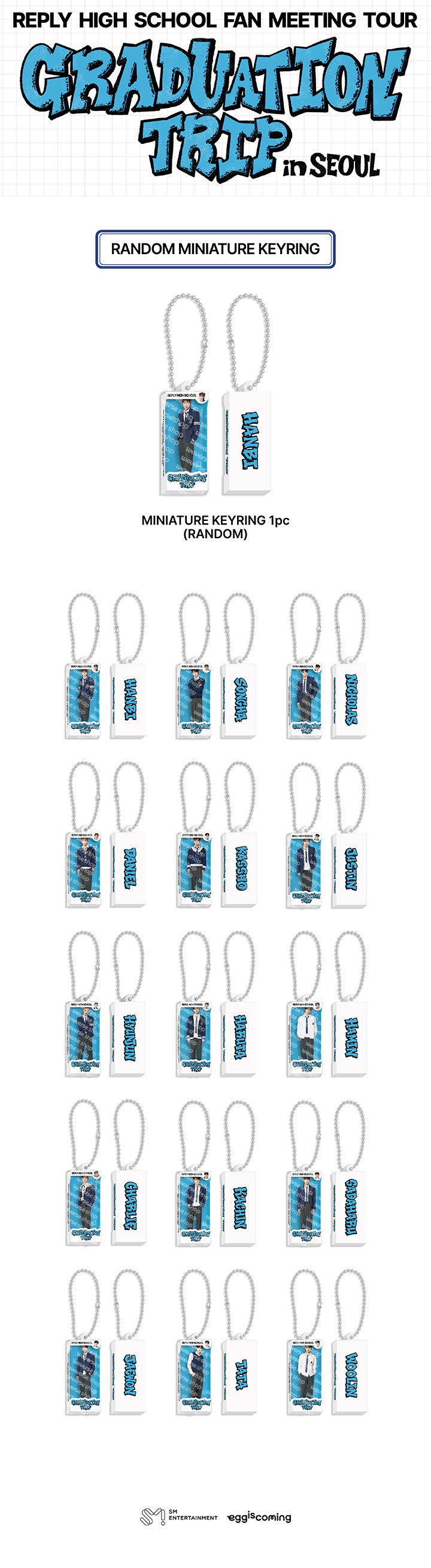 [PREORDER 4/5 CLOSE] SMTR25 <Graduation Trip in SEOUL> RANDOM MINIATURE KEYRING