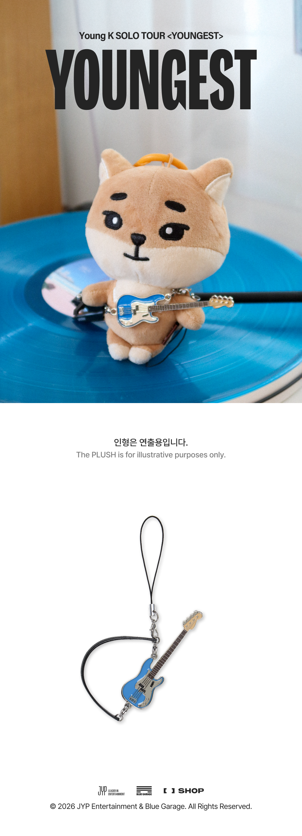 [PREORDER 22/8 CLOSED] YOUNG K Solo Tour <YOUNGEST> in INCHEON Young K MINI BASS STRAP (18 POINTS)