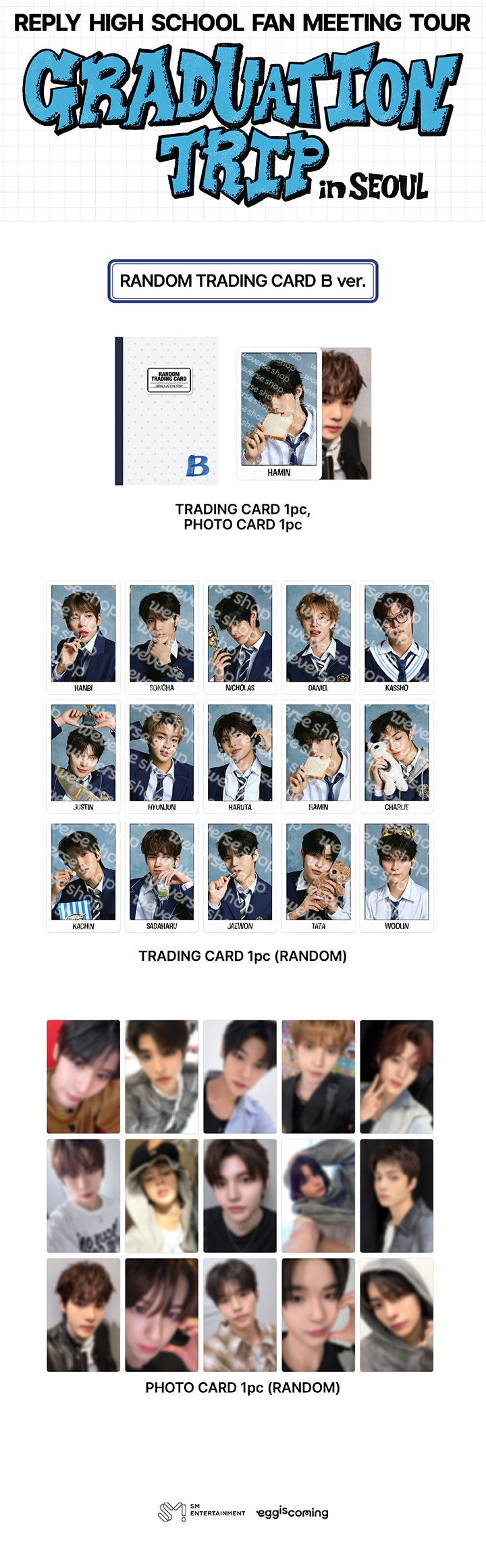 [PREORDER 4/5 CLOSE] SMTR25 <Graduation Trip in SEOUL> RANDOM TRADING CARD B ver.