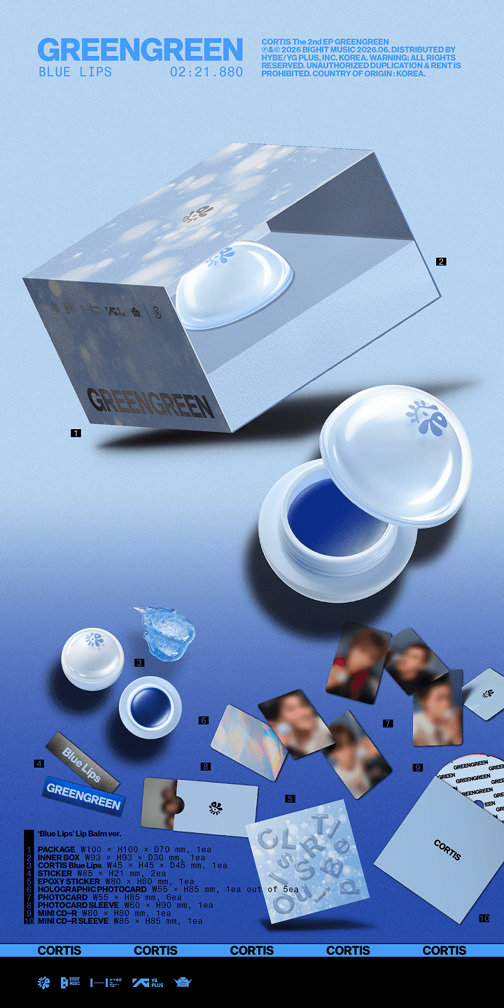 [PREORDER] CORTIS <GREENGREEN> 'Blue Lips' Lip Balm ver.
