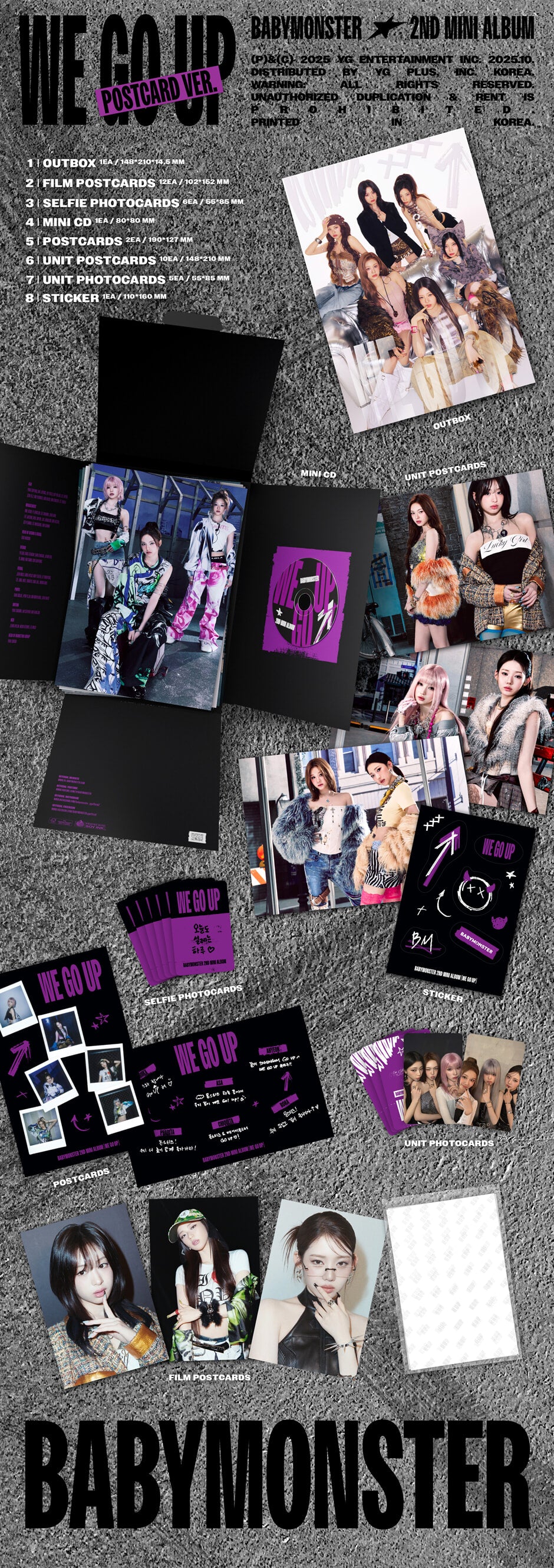 BABYMONSTER <WE GO UP> POSTCARD Ver.