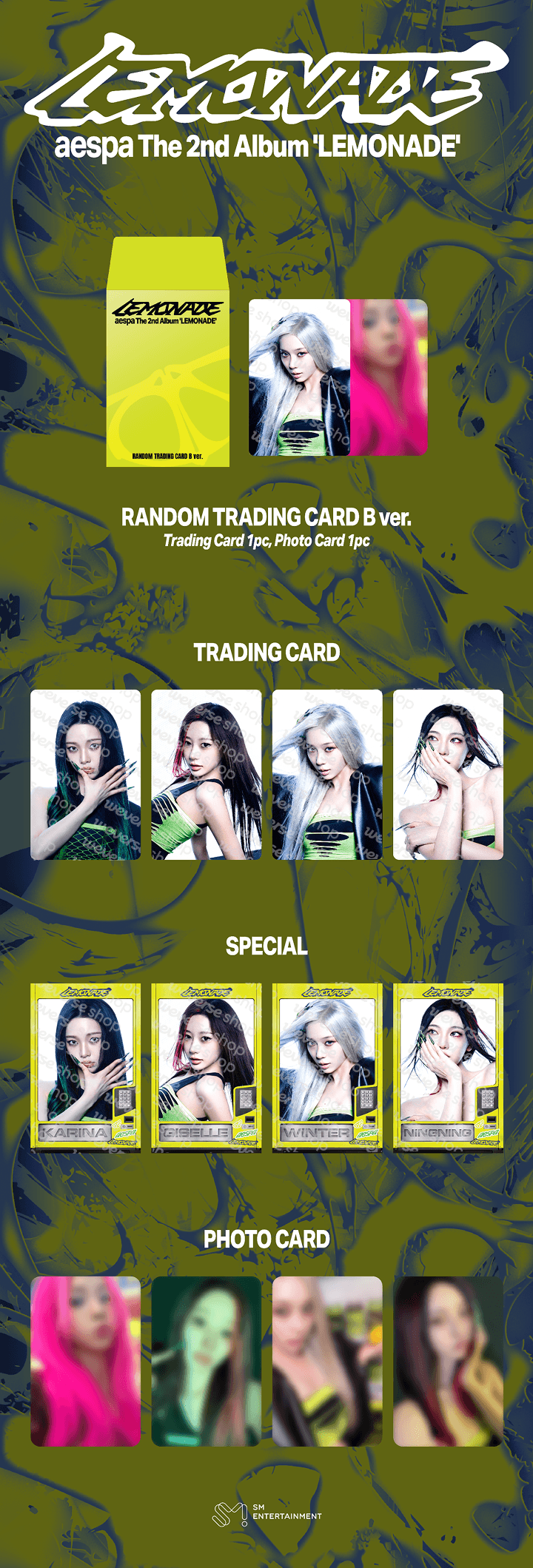 AESPA <MAKE IT LEMONADE> OFFICIAL MD RANDOM TRADING CARD