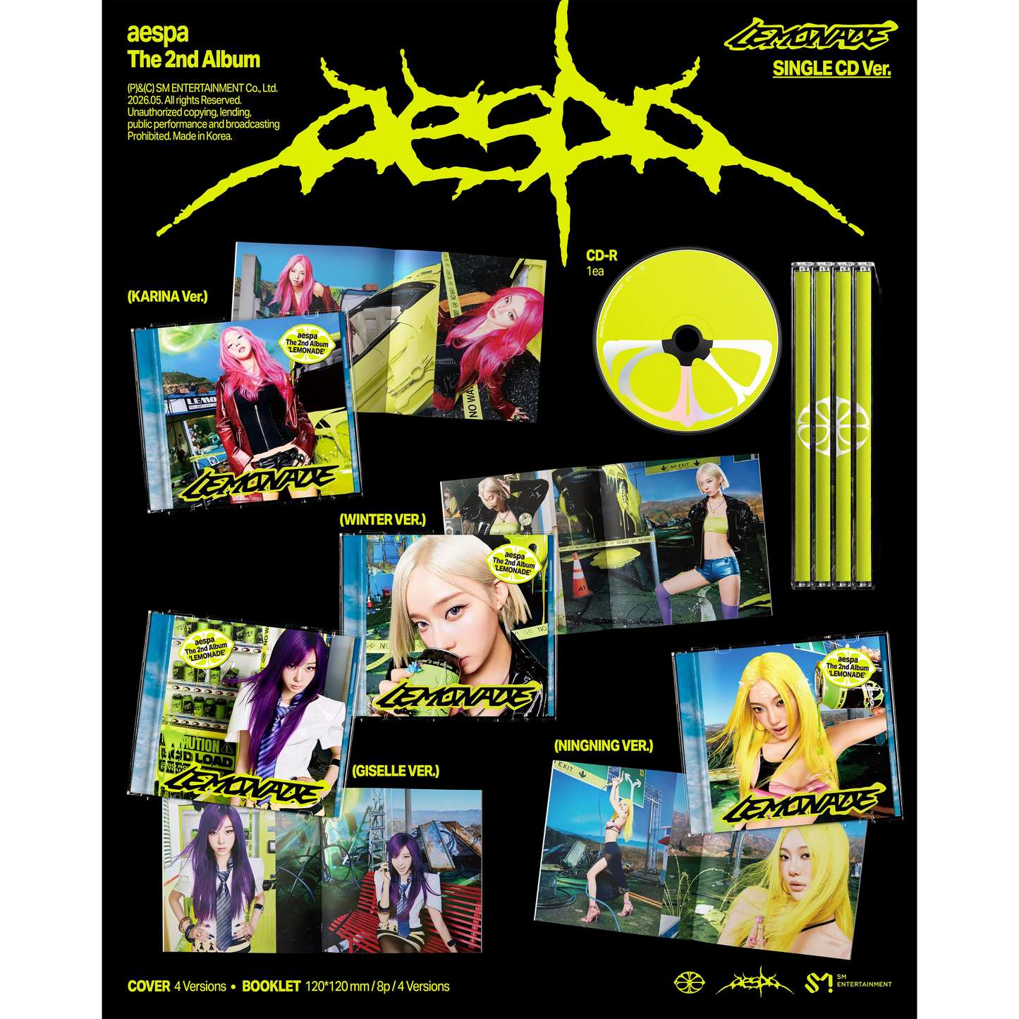 [PREORDER] AESPA <LEMONADE> U.S Exclusive Single CD