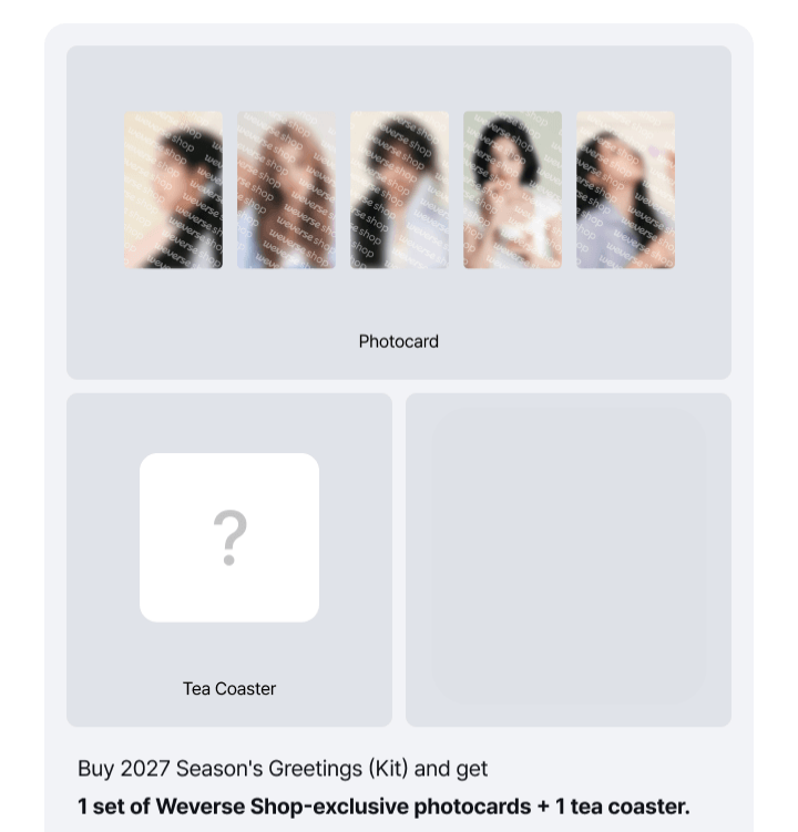 RED VELVET [VELVET REMEDY] 2027 SEASON’S GREETING WEVERSE SHOP POB