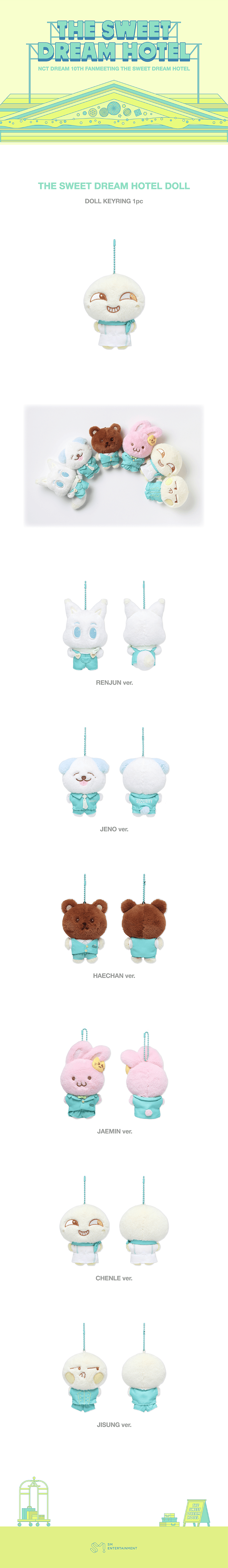 [PREORDER 26/8 CLOSED] NCT DREAM 10TH ANNIVERSARY PARTY [THE SWEET DREAM HOTEL] Official Merch THE SWEET DREAM HOTEL DOLL
