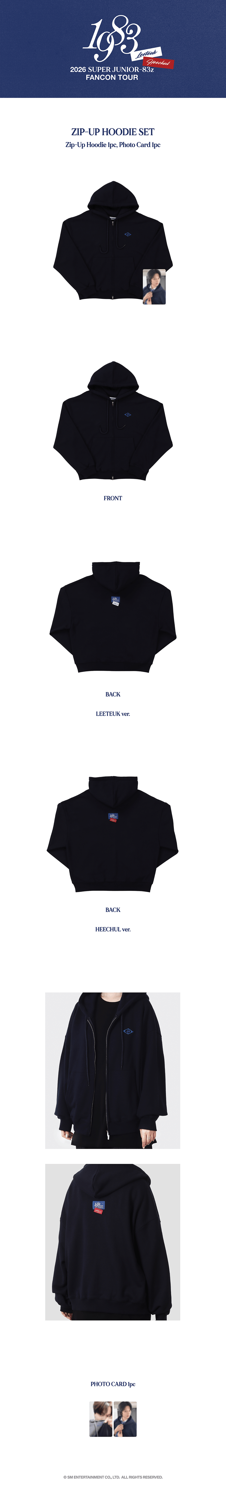 [PREORDER 27/7 CLOSED] SUPER JUNIOR-83z <FAN-CON TOUR [1983] IN SEOUL> ZIP-UP HOODIE SET