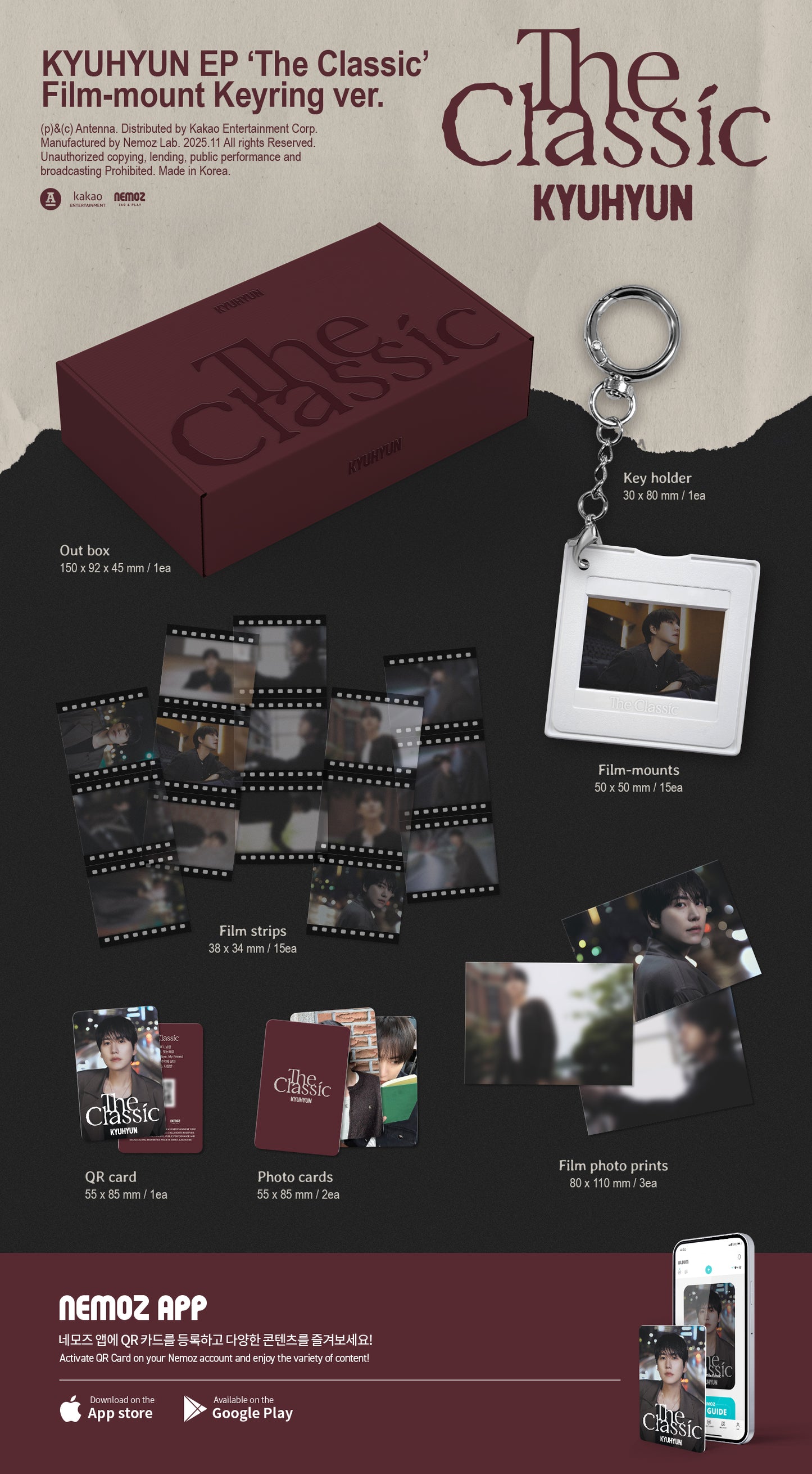 【预购】圭贤<the classic>胶片安装钥匙扣版</the>