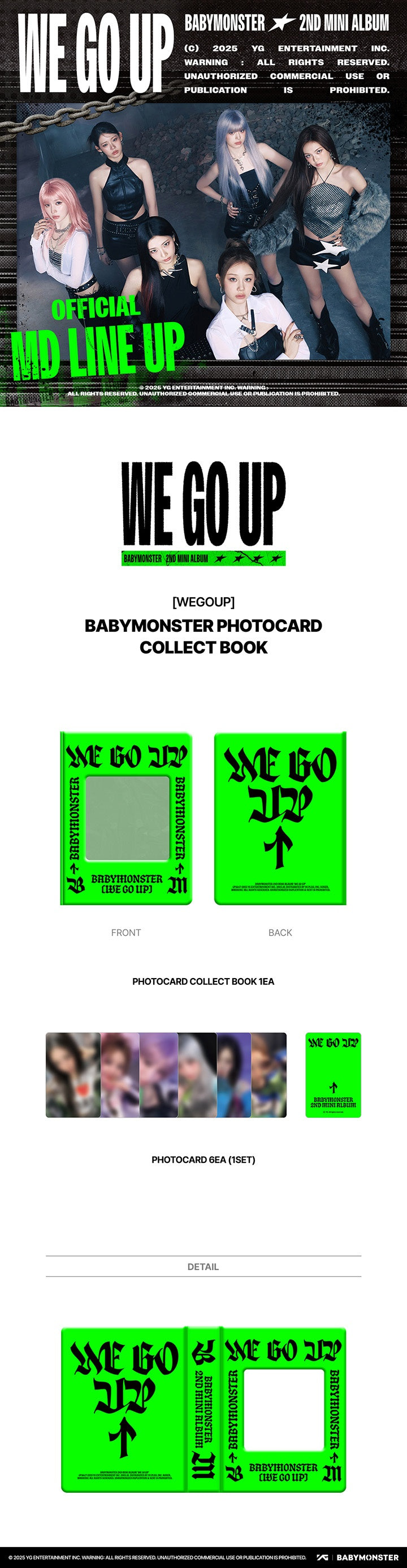 BABYMONSTER <WE GO UP> OFFICIAL MERCHANDISE PHOTOCARD COLLECT BOOK