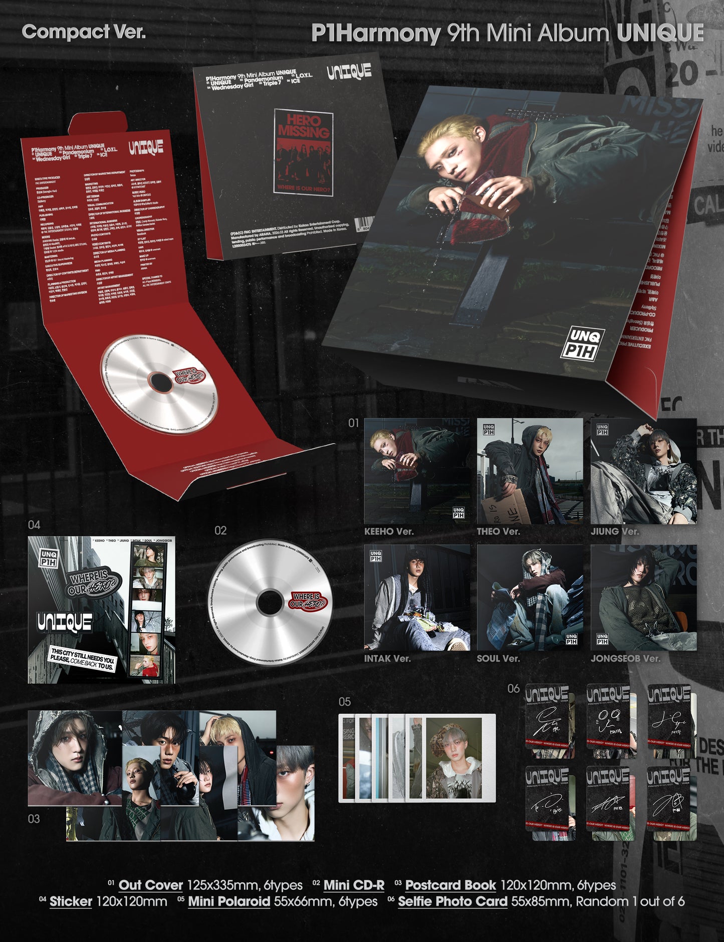 [PREORDER] P1HARMONY <UNIQUE> COMPACT VER