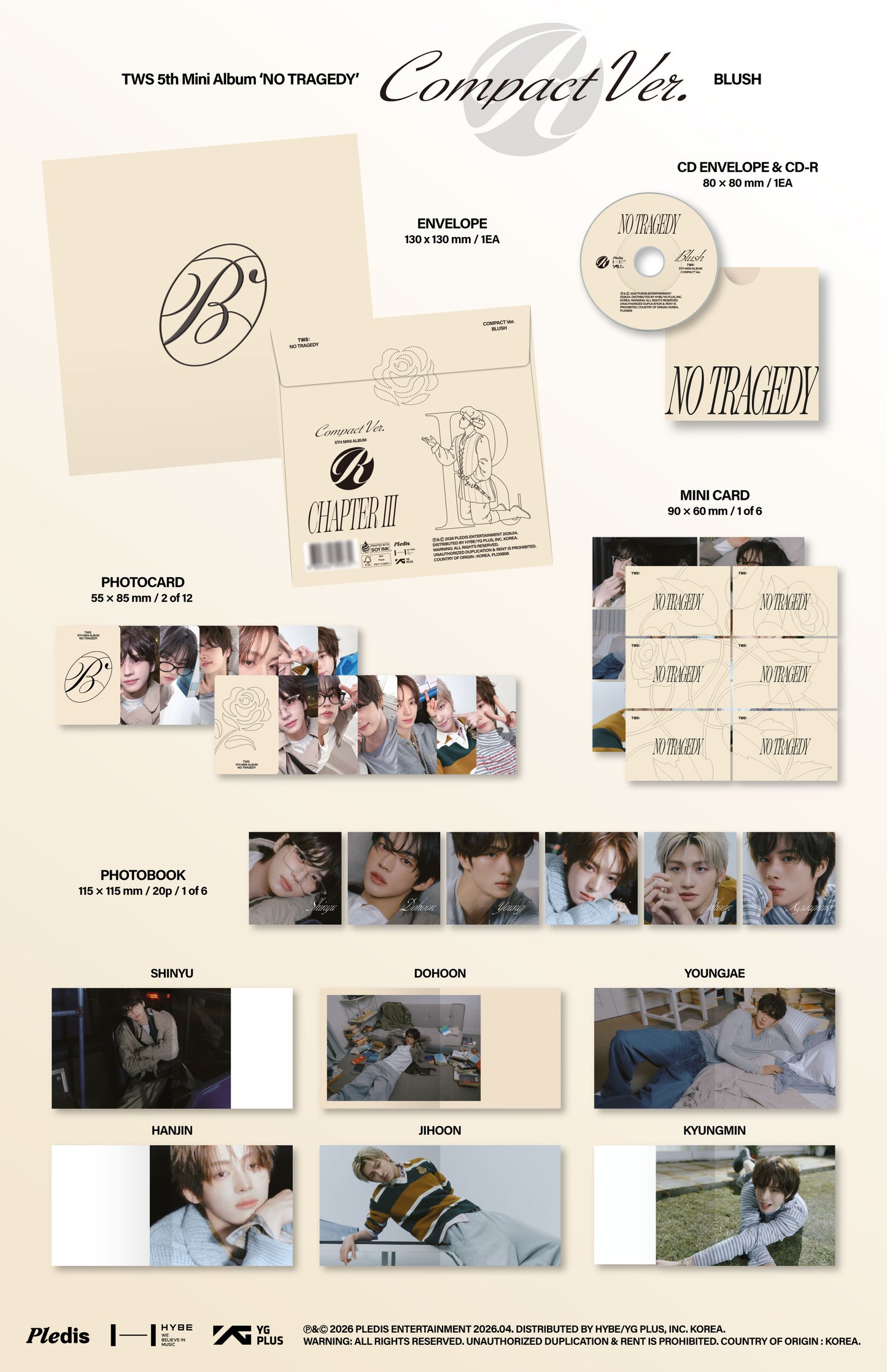 TWS <NO TRAGEDY> COMPACT Ver. (BLUSH)