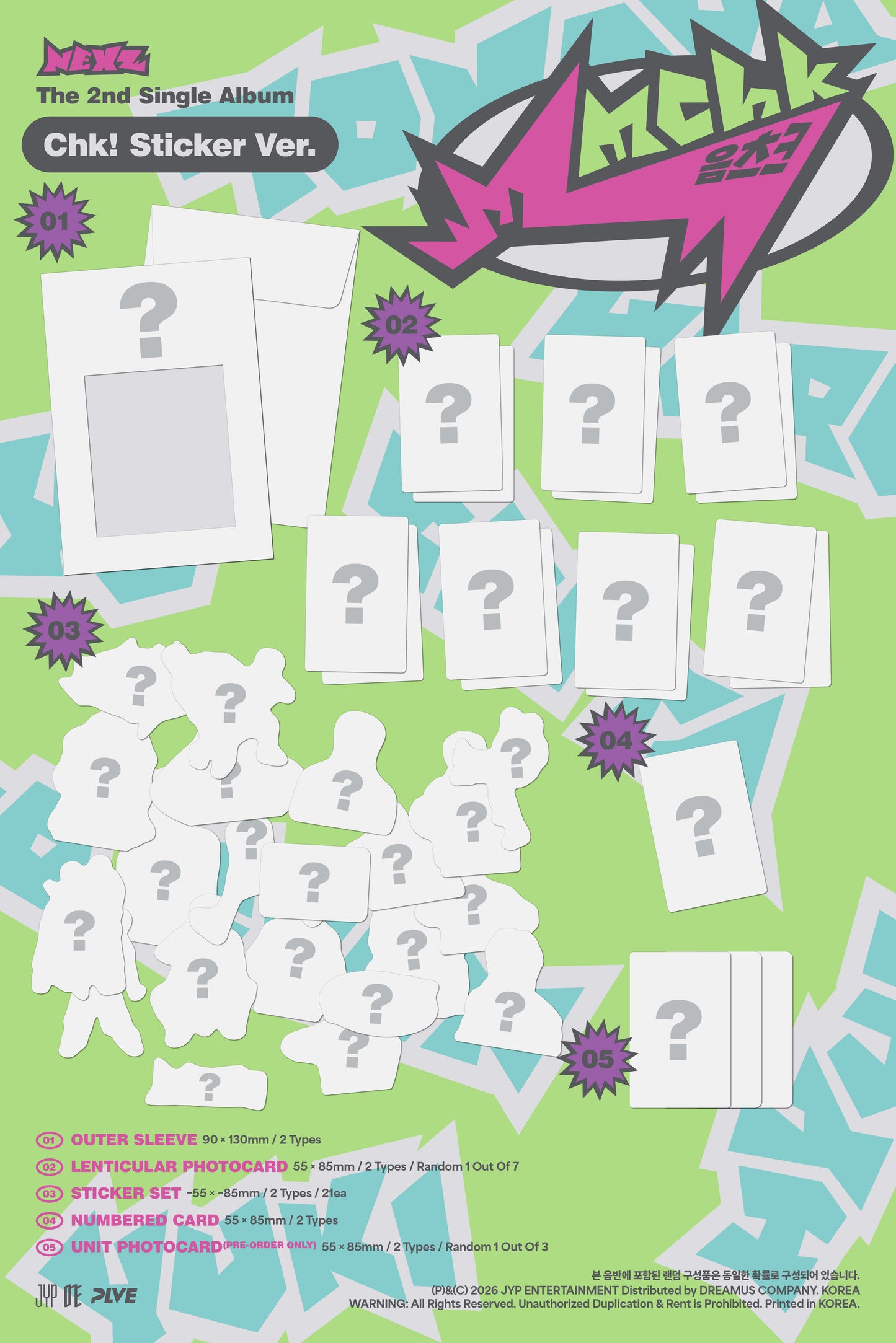 [PREORDER] NEXZ <Mmchk> Sticker ver