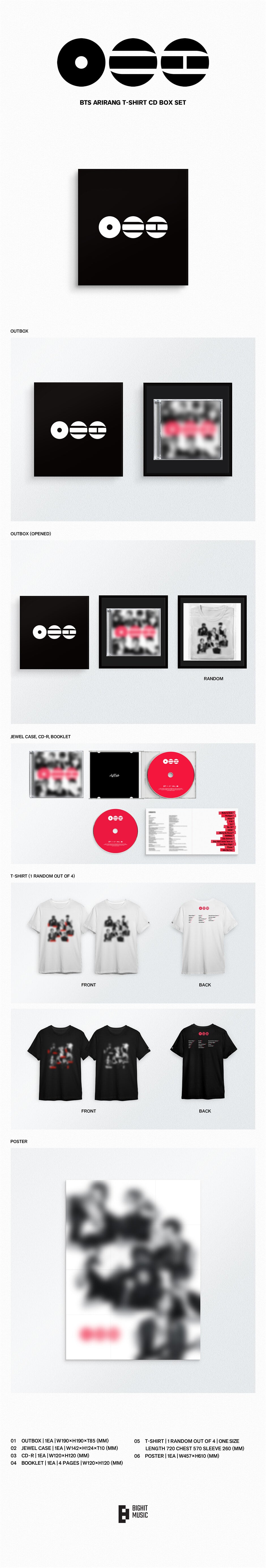 BTS <ARIRANG> T-shirt CD Box Set