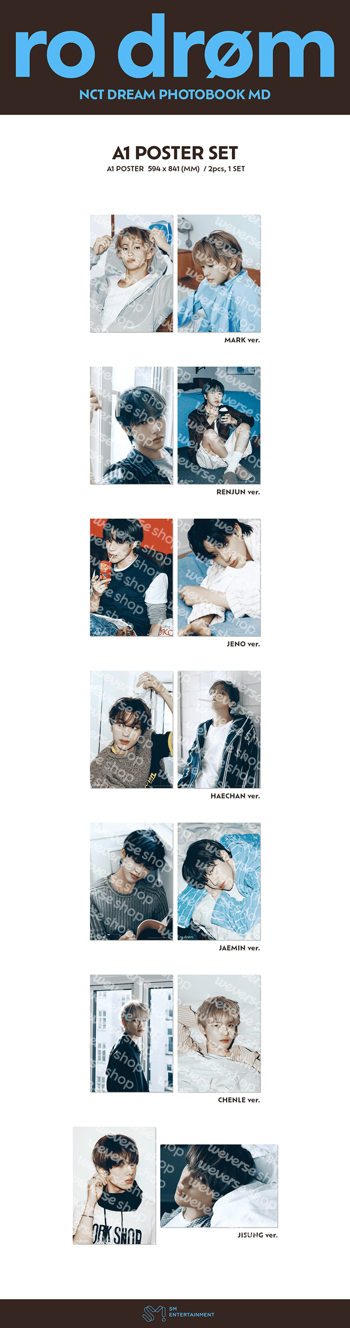 [PREORDER 7/4 CLOSED] NCT DREAM <Ro drøm> A1 POSTER SET