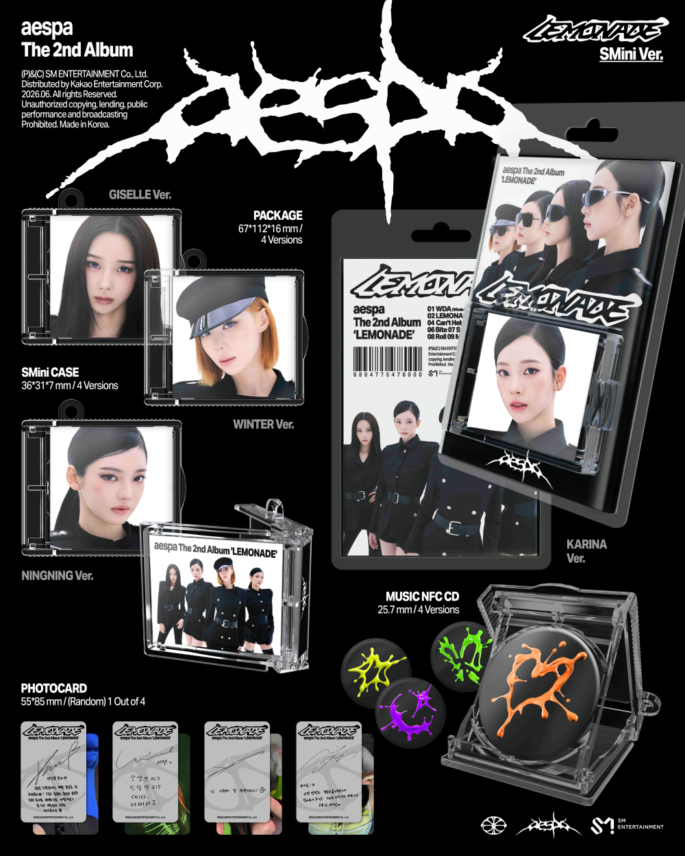 [PREORDER] AESPA <LEMONADE> SMINI VER