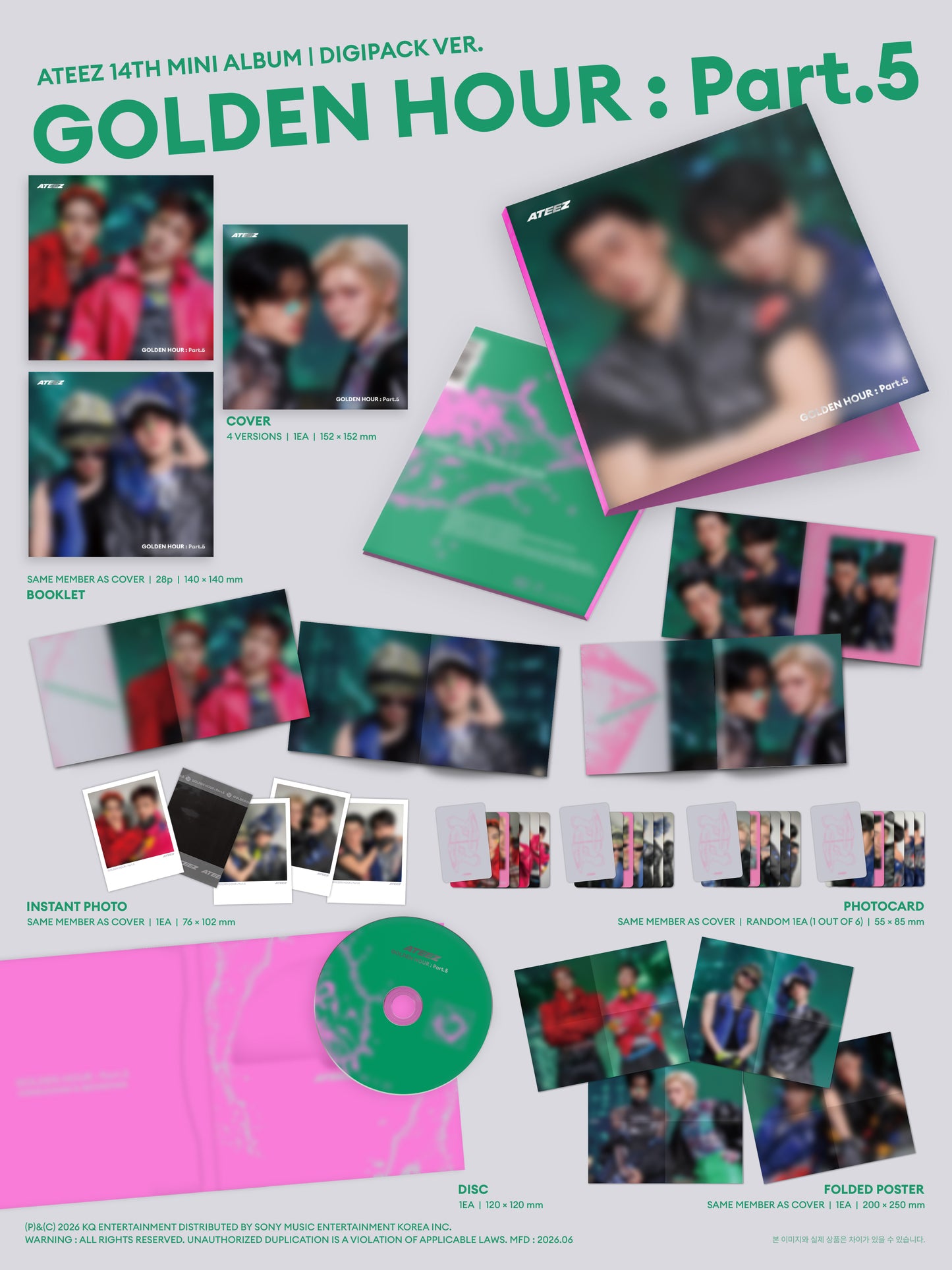 [PREORDER] ATEEZ <GOLDEN HOUR : Part.5> DIGIPACK UNIT