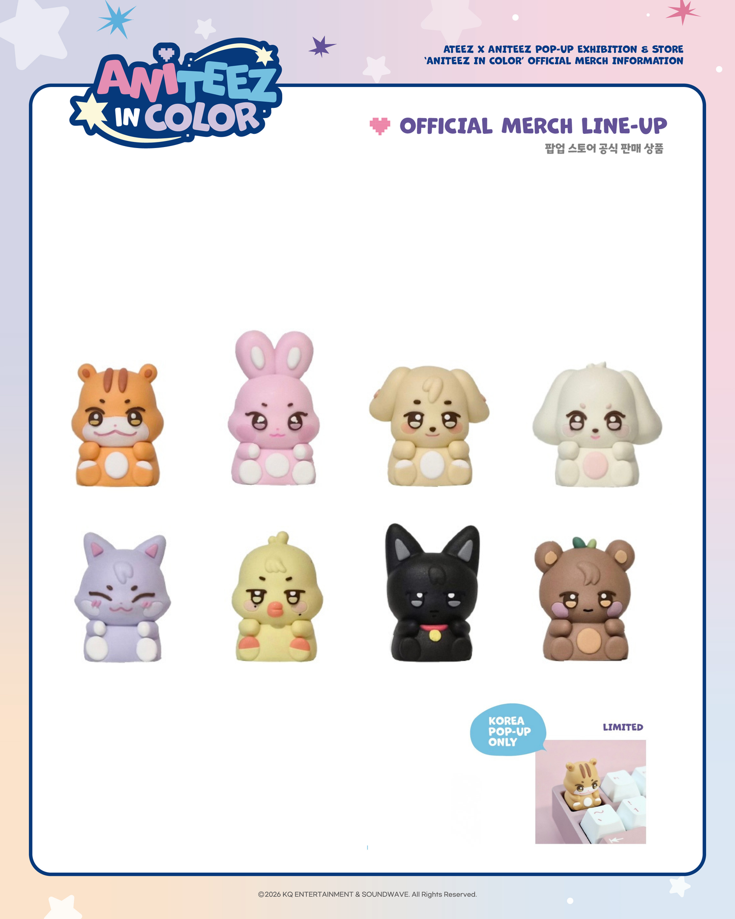 [OFFLINE PROXY 1/5 CLOSE] ATEEZ <ANITEEZ IN COLOR> ANITEEZ ARTISAN KEYCAP