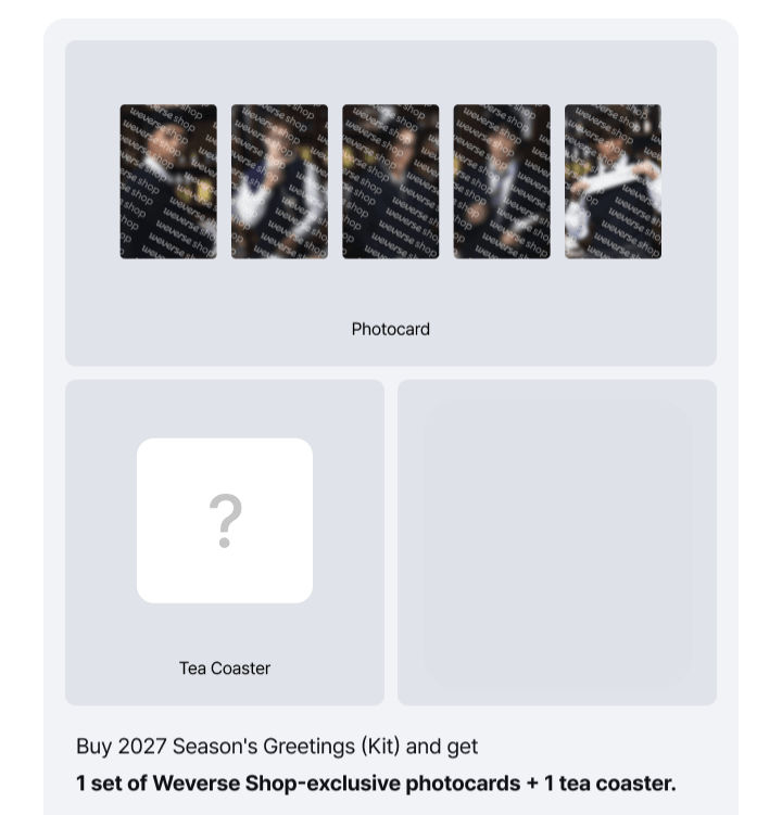 NCT 127 [WEIRD SQUAD] 2027 SEASON’S GREETING WEVERSE SHOP POB