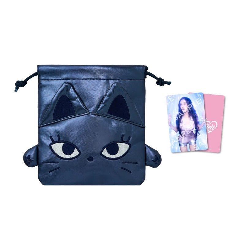 [PREORDER 7/8 CLOSED] AESPA <KISS N TELL> JAPAN POP UP Metallic Face Pouch with Photocard