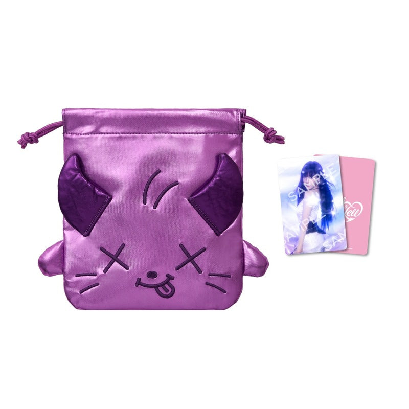 [PREORDER 7/8 CLOSED] AESPA <KISS N TELL> JAPAN POP UP Metallic Face Pouch with Photocard
