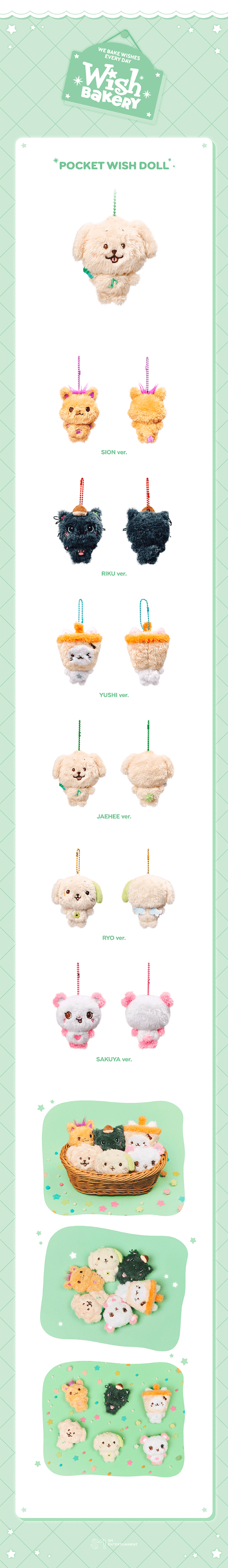 [PREORDER 1/3] NCT WISH <WISH BAKERY> POP UP OFFICIAL MD POCKET WISH DOLL