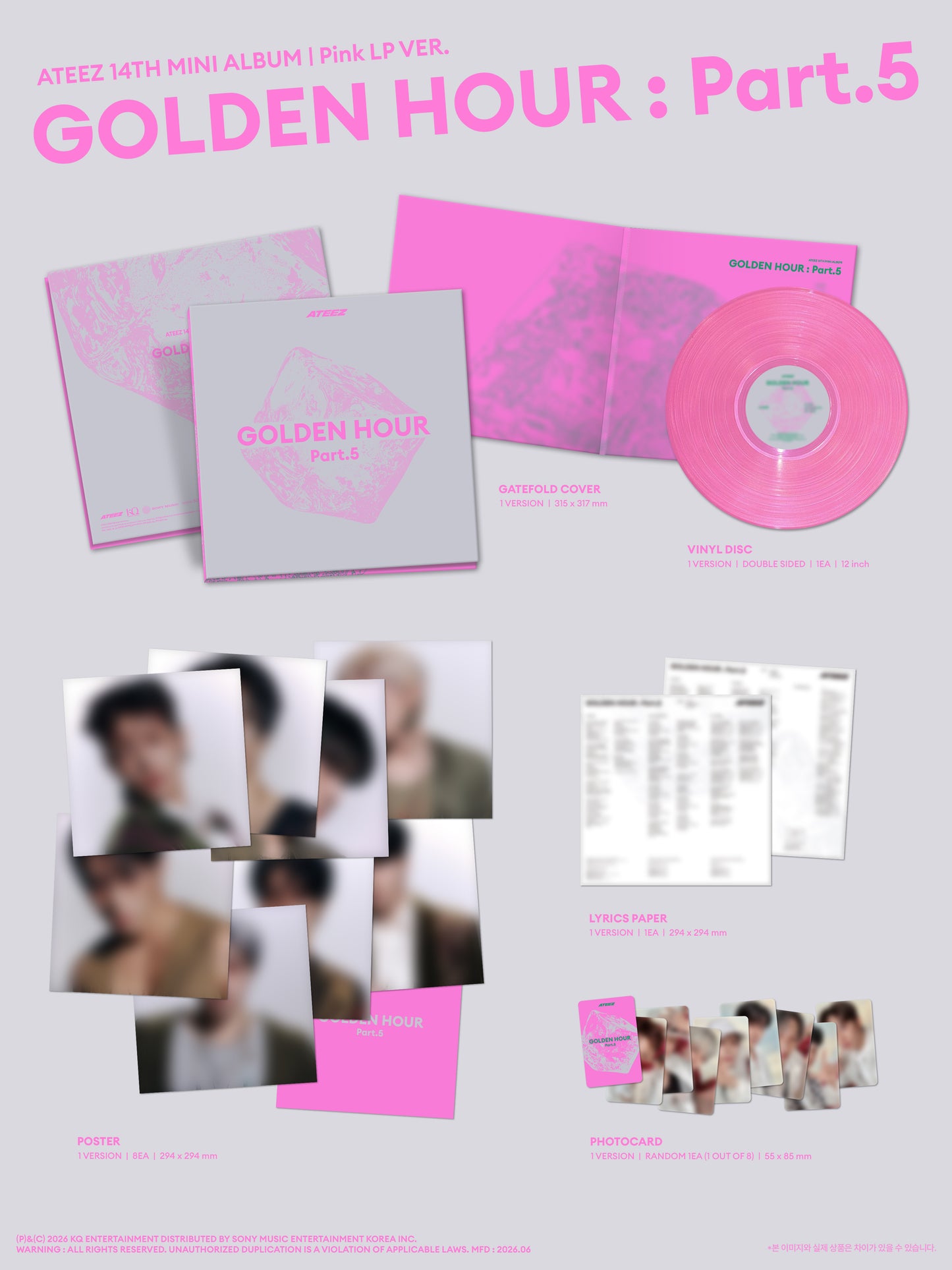 [PREORDER] ATEEZ <GOLDEN HOUR : Part.5> LP VER