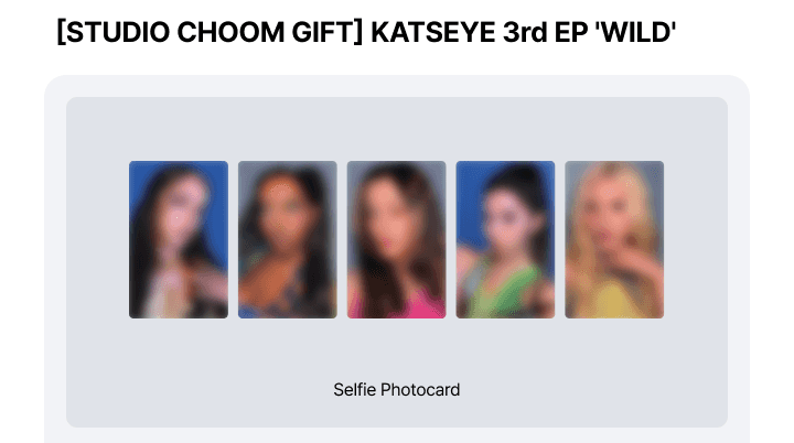 KATSEYE <WILD> STUDIO CHOOM POB (RANDOM 1EA)