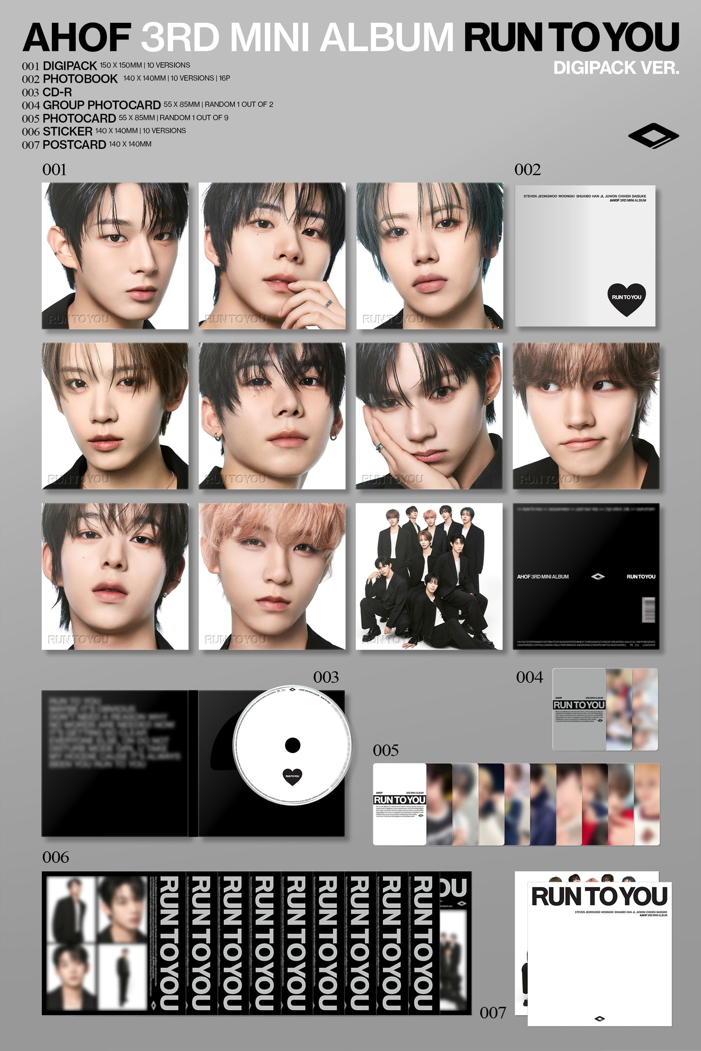 [PREORDER] AHOF <RUN TO YOU> DIGIPACK Ver