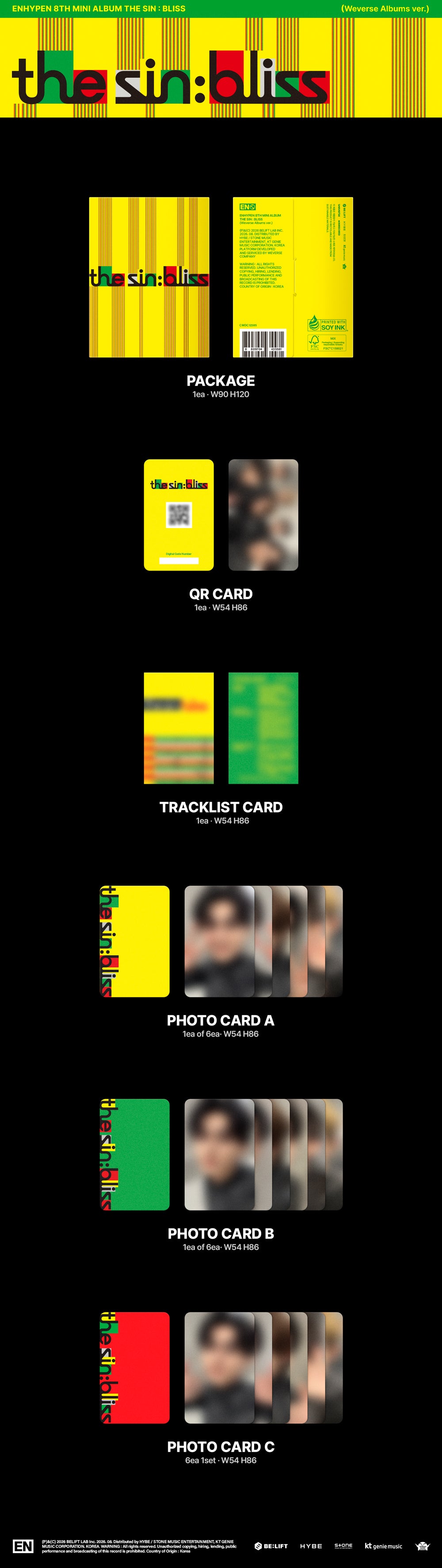 [PREORDER] ENHYPEN <THE SIN : BLISS> Weverse Albums ver