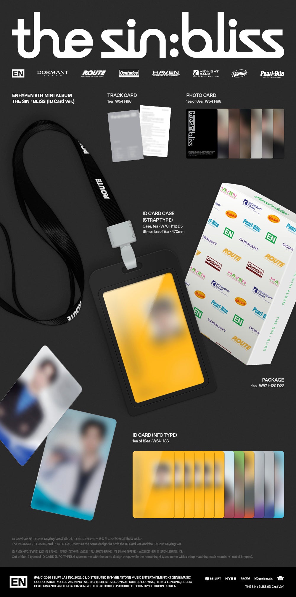 [PREORDER] ENHYPEN <THE SIN : BLISS> ID Card Ver