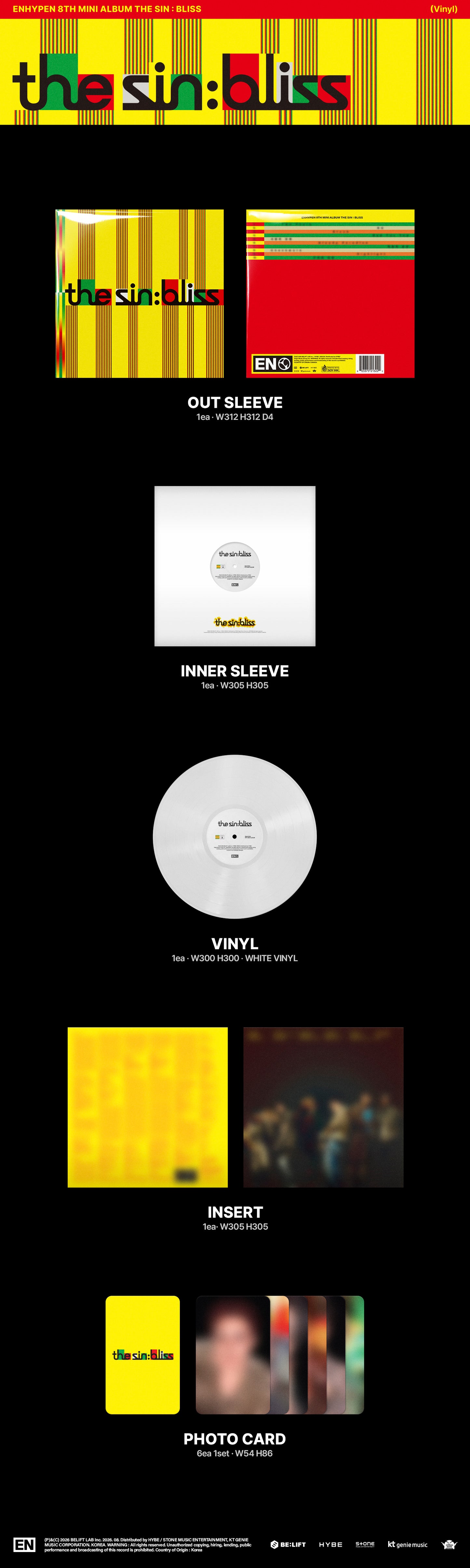 [PREORDER] ENHYPEN <THE SIN : BLISS> VINYL LP VER