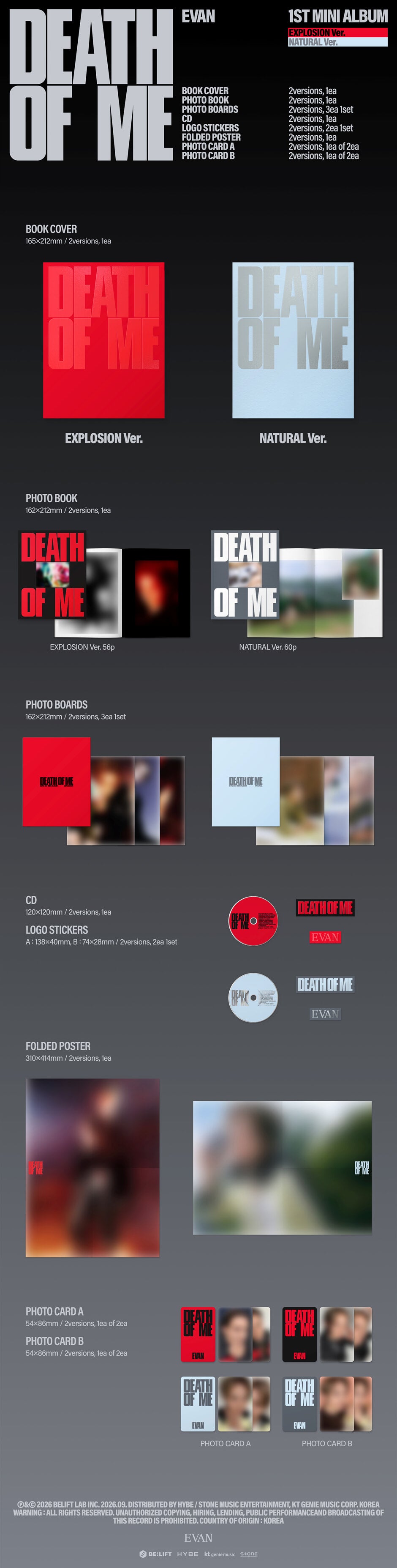 [PREORDER] EVAN [DEATH OF ME]