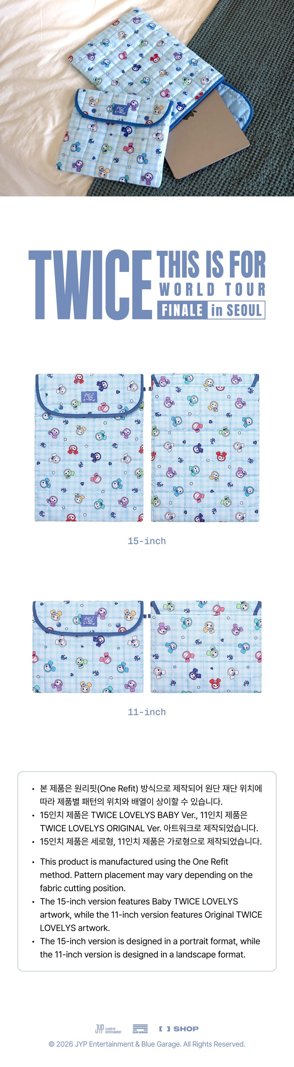 [PREORDER 25/7 CLOSED] TWICE <THIS IS FOR> WORLD TOUR FINALE LOVELY LAPTOP POUCH