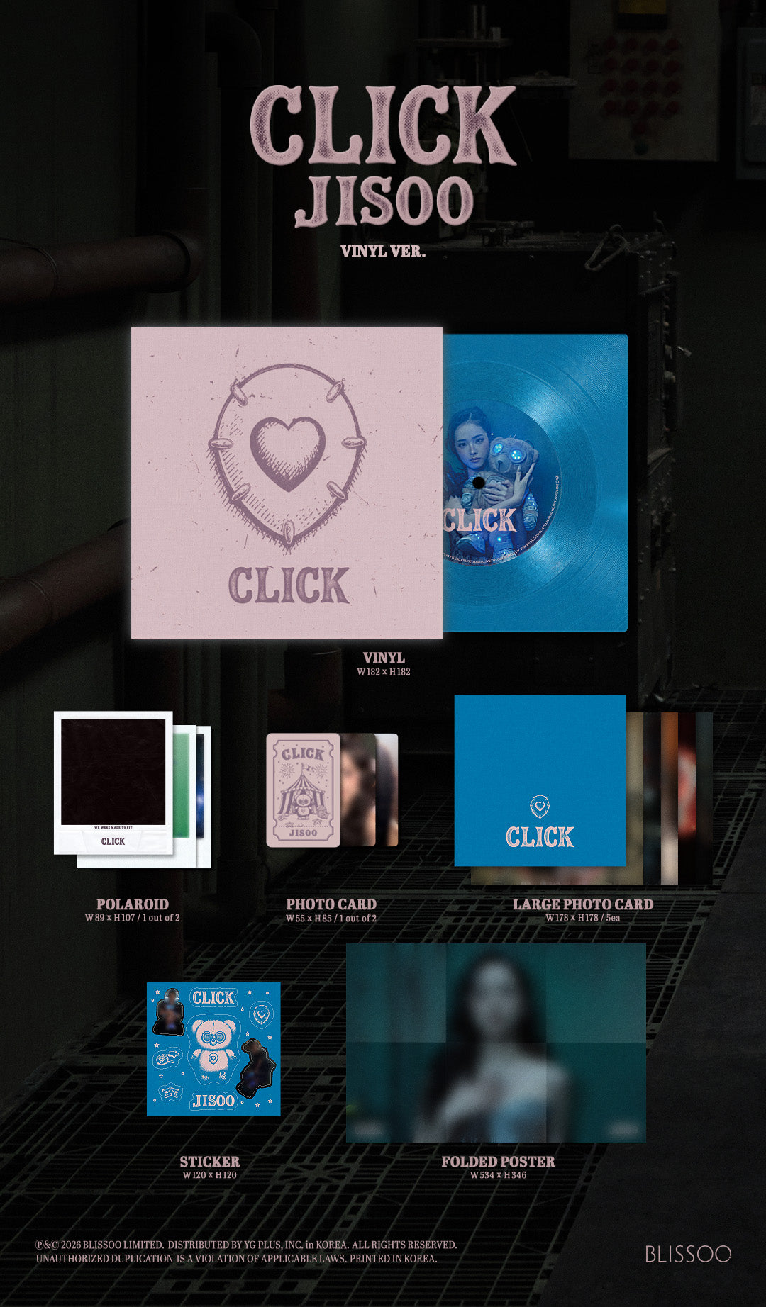 [PREORDER] JISOO [CLICK] VINYL VER.