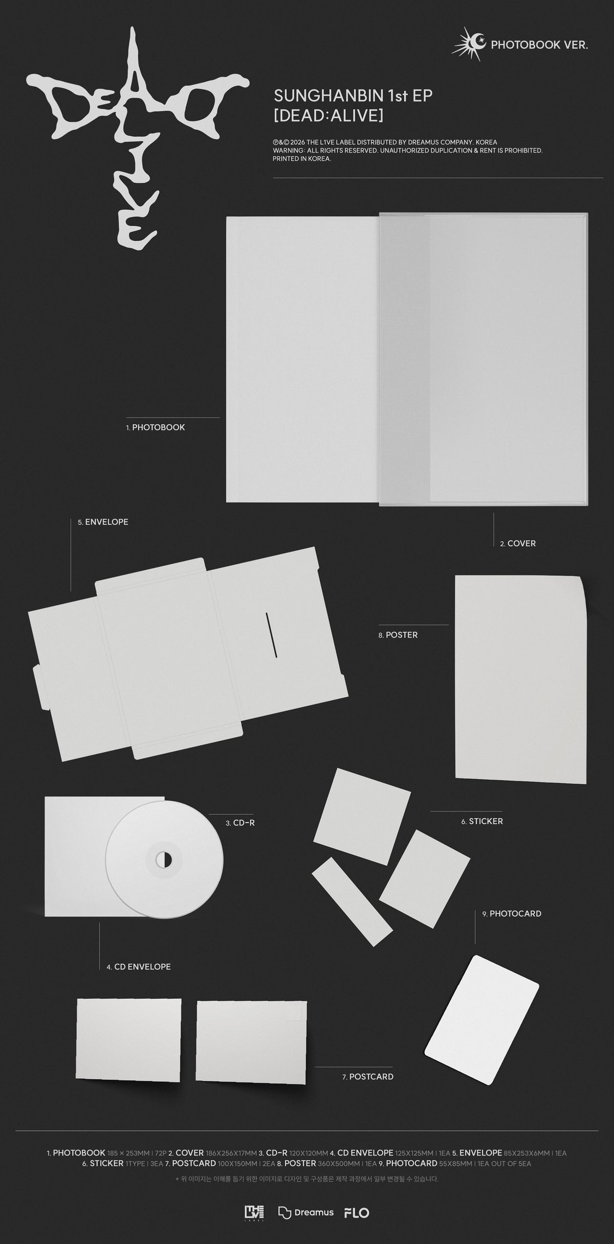 [PREORDER] SUNG HANBIN [DEAD:ALIVE] Photobook Ver